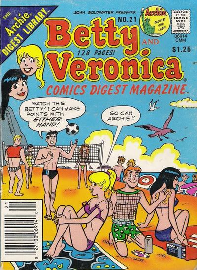 Cover for Betty and Veronica Comics Digest Magazine (Archie, 1983 series) #21