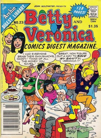 Cover for Betty and Veronica Comics Digest Magazine (Archie, 1983 series) #23