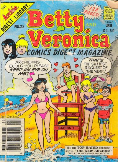 Cover for Betty and Veronica Comics Digest Magazine (Archie, 1983 series) #32 [$1.50]