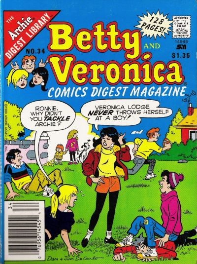 Cover for Betty and Veronica Comics Digest Magazine (Archie, 1983 series) #34