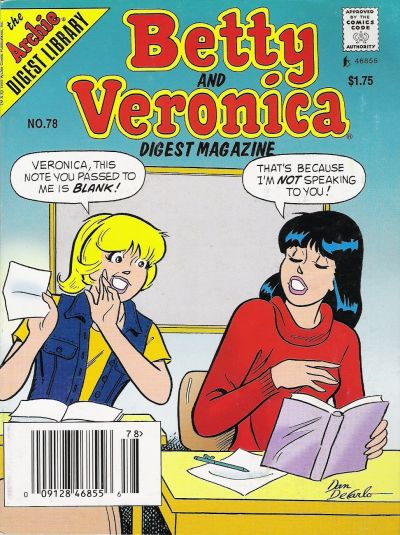 Cover for Betty and Veronica Comics Digest Magazine (Archie, 1983 series) #78