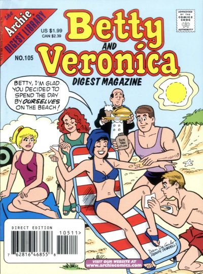 Cover for Betty and Veronica Comics Digest Magazine (Archie, 1983 series) #105