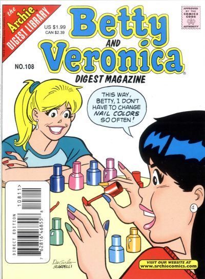 Cover for Betty and Veronica Comics Digest Magazine (Archie, 1983 series) #108