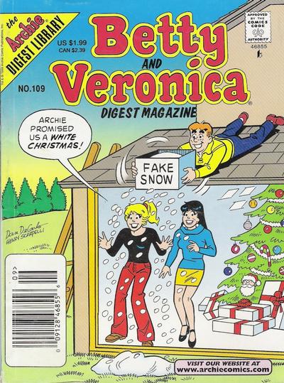 Cover for Betty and Veronica Comics Digest Magazine (Archie, 1983 series) #109