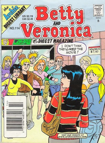 Cover for Betty and Veronica Comics Digest Magazine (Archie, 1983 series) #114