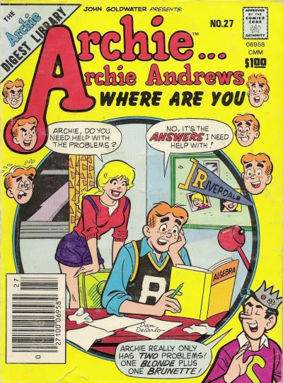 Cover for Archie... Archie Andrews, Where Are You? Comics Digest Magazine (Archie, 1977 series) #27