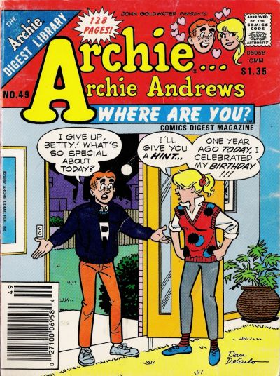 Cover for Archie... Archie Andrews, Where Are You? Comics Digest Magazine (Archie, 1977 series) #49