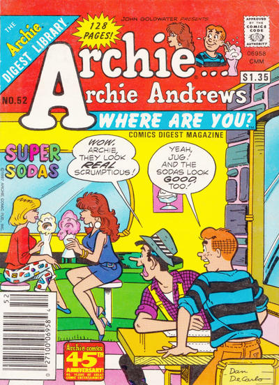 Cover for Archie... Archie Andrews, Where Are You? Comics Digest Magazine (Archie, 1977 series) #52
