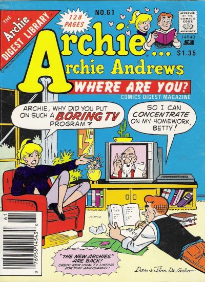 Cover for Archie... Archie Andrews, Where Are You? Comics Digest Magazine (Archie, 1977 series) #61