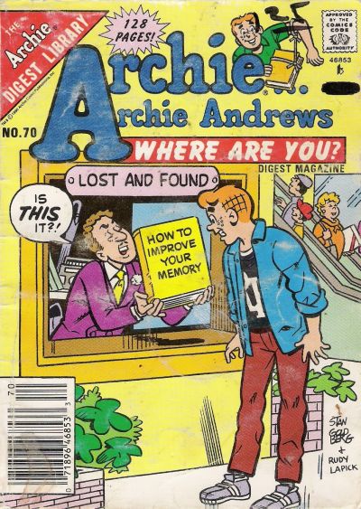 Cover for Archie... Archie Andrews, Where Are You? Comics Digest Magazine (Archie, 1977 series) #70