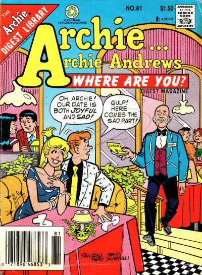 Cover for Archie... Archie Andrews, Where Are You? Comics Digest Magazine (Archie, 1977 series) #81