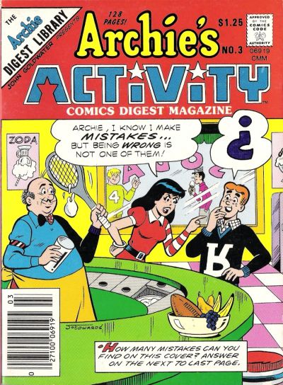Cover for Archie's Activity Comics Digest Magazine (Archie, 1985 series) #3
