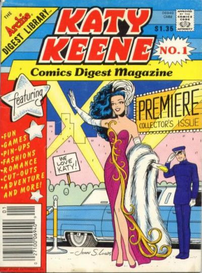 Cover for Katy Keene Comics Digest Magazine (Archie, 1987 series) #1 [Newsstand]