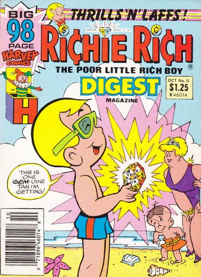 Cover for Richie Rich Digest Magazine (Harvey, 1986 series) #11 [Newsstand]