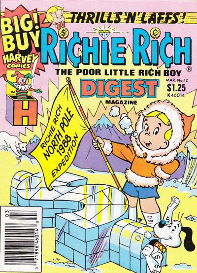 Cover for Richie Rich Digest Magazine (Harvey, 1986 series) #12