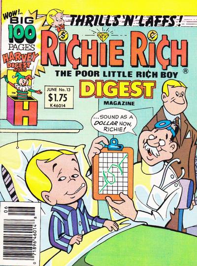 Cover for Richie Rich Digest Magazine (Harvey, 1986 series) #13