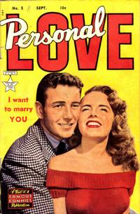 Cover Thumbnail for Personal Love (Eastern Color, 1950 series) #5
