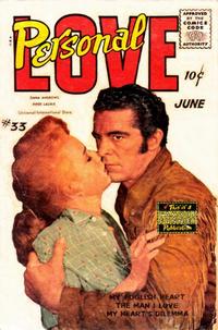 Cover Thumbnail for Personal Love (Eastern Color, 1950 series) #33