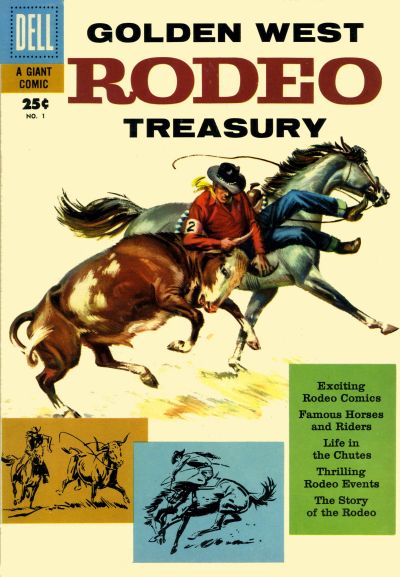 Cover for Golden West Rodeo Treasury (Dell, 1957 series) #1