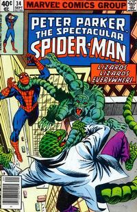 Cover for The Spectacular Spider-Man (Marvel, 1976 series) #34 [Newsstand]