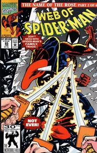 Cover for Web of Spider-Man (Marvel, 1985 series) #85 [Direct]