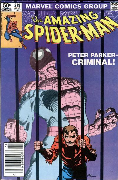 Cover for The Amazing Spider-Man (Marvel, 1963 series) #219 [Newsstand]