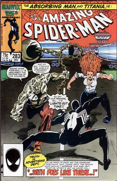 Cover for The Amazing Spider-Man (Marvel, 1963 series) #283 [Direct]