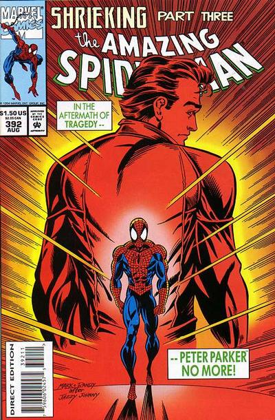 Cover for The Amazing Spider-Man (Marvel, 1963 series) #392 [Direct Edition]