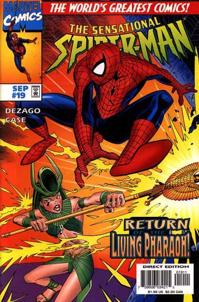Cover for The Sensational Spider-Man (Marvel, 1996 series) #19 [Direct Edition]