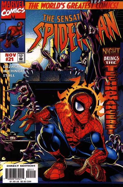 Cover for The Sensational Spider-Man (Marvel, 1996 series) #21 [Direct Edition]