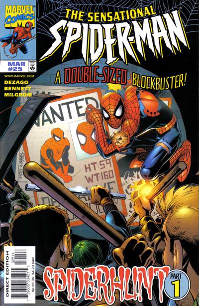 Cover for The Sensational Spider-Man (Marvel, 1996 series) #25 [Direct Edition]
