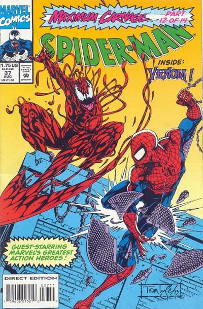 Cover for Spider-Man (Marvel, 1990 series) #37