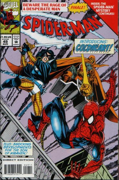 Cover for Spider-Man (Marvel, 1990 series) #49 [Direct Edition]
