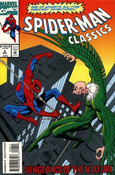 Cover for Spider-Man Classics (Marvel, 1993 series) #8 [Direct Edition]