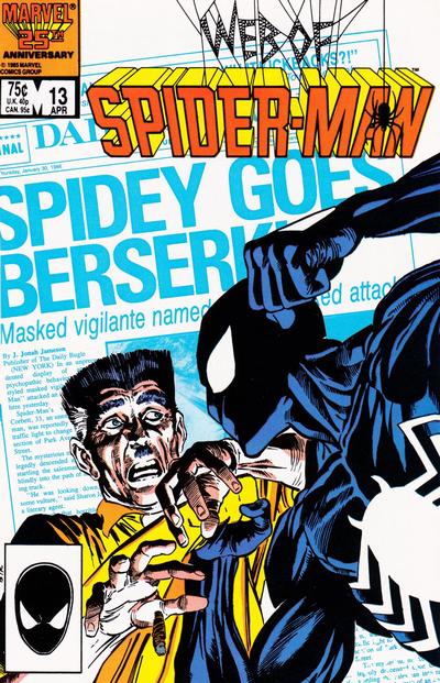 Cover for Web of Spider-Man (Marvel, 1985 series) #13 [Newsstand]