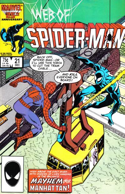Cover for Web of Spider-Man (Marvel, 1985 series) #21 [Direct]