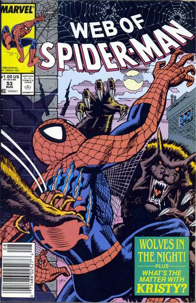 Cover for Web of Spider-Man (Marvel, 1985 series) #53 [Newsstand]