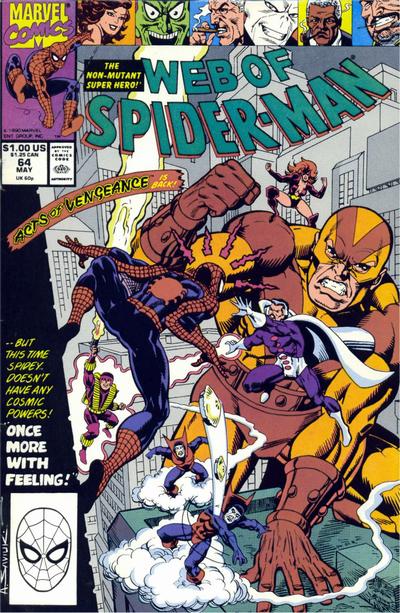 Cover for Web of Spider-Man (Marvel, 1985 series) #64 [Direct]
