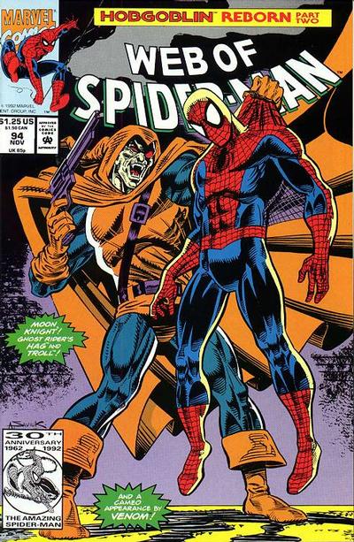 Cover for Web of Spider-Man (Marvel, 1985 series) #94 [Direct]