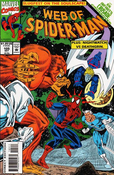 Cover for Web of Spider-Man (Marvel, 1985 series) #105 [Direct Edition]