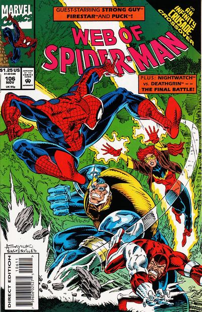 Cover for Web of Spider-Man (Marvel, 1985 series) #106 [Direct Edition]