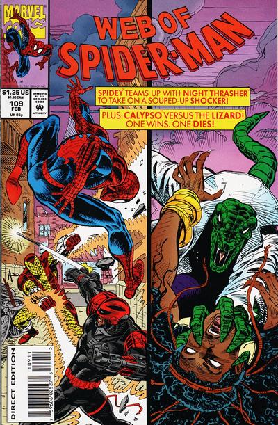 Cover for Web of Spider-Man (Marvel, 1985 series) #109 [Direct Edition]