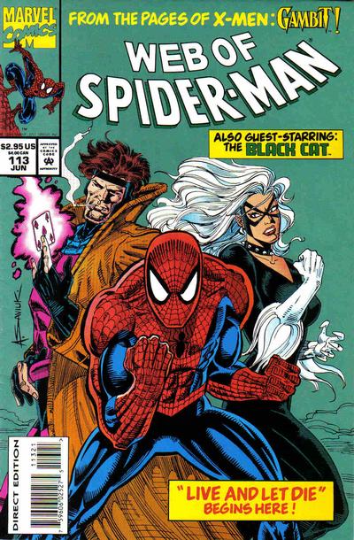 Cover for Web of Spider-Man (Marvel, 1985 series) #113 [Direct Edition - Deluxe]
