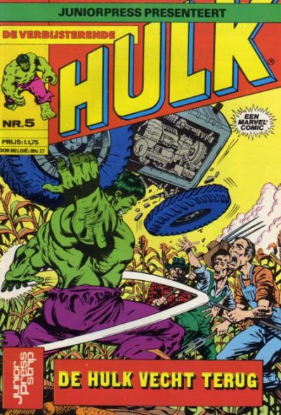 Cover for De verbijsterende Hulk (Juniorpress, 1979 series) #5