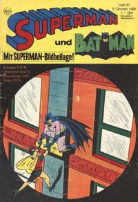 Cover Thumbnail for Superman (Egmont Ehapa, 1966 series) #20/1968