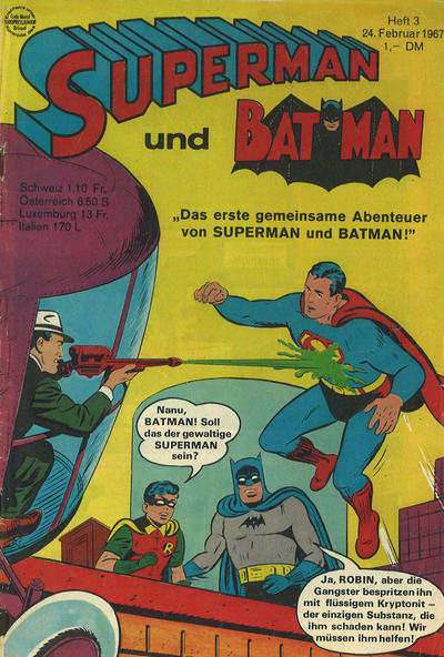 Cover for Superman (Egmont Ehapa, 1966 series) #3/1967