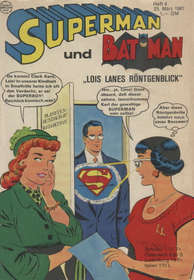 Cover for Superman (Egmont Ehapa, 1966 series) #4/1967