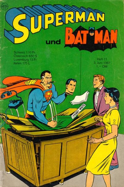 Cover for Superman (Egmont Ehapa, 1966 series) #11/1967