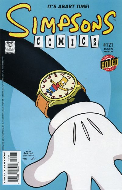 Cover for Simpsons Comics (Bongo, 1993 series) #121
