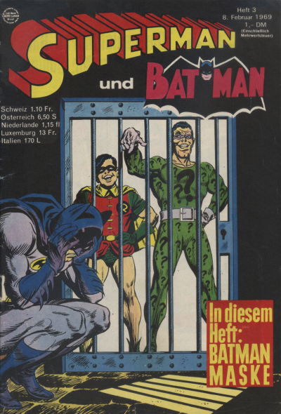 Cover for Superman (Egmont Ehapa, 1966 series) #3/1969